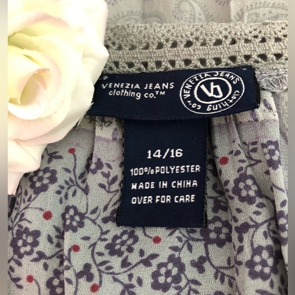 Vintage Venezia Jeans Patchwork Boho Hippie Top 14/16 - Picture 6 of 6